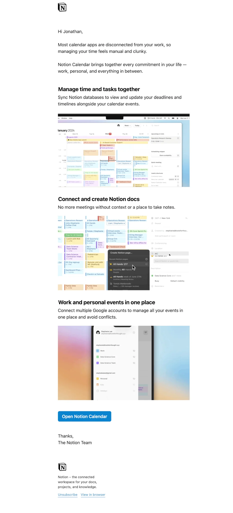 Product launch email example from Easy DMARC
