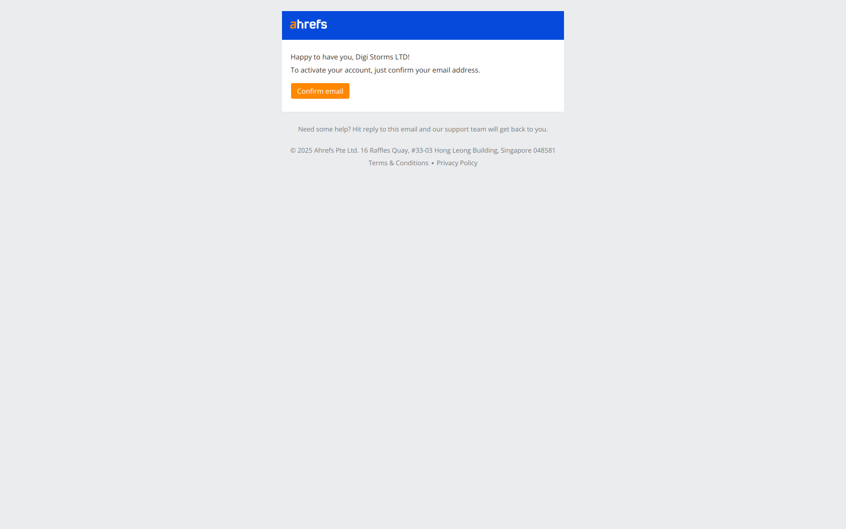 Activate your Ahrefs account
