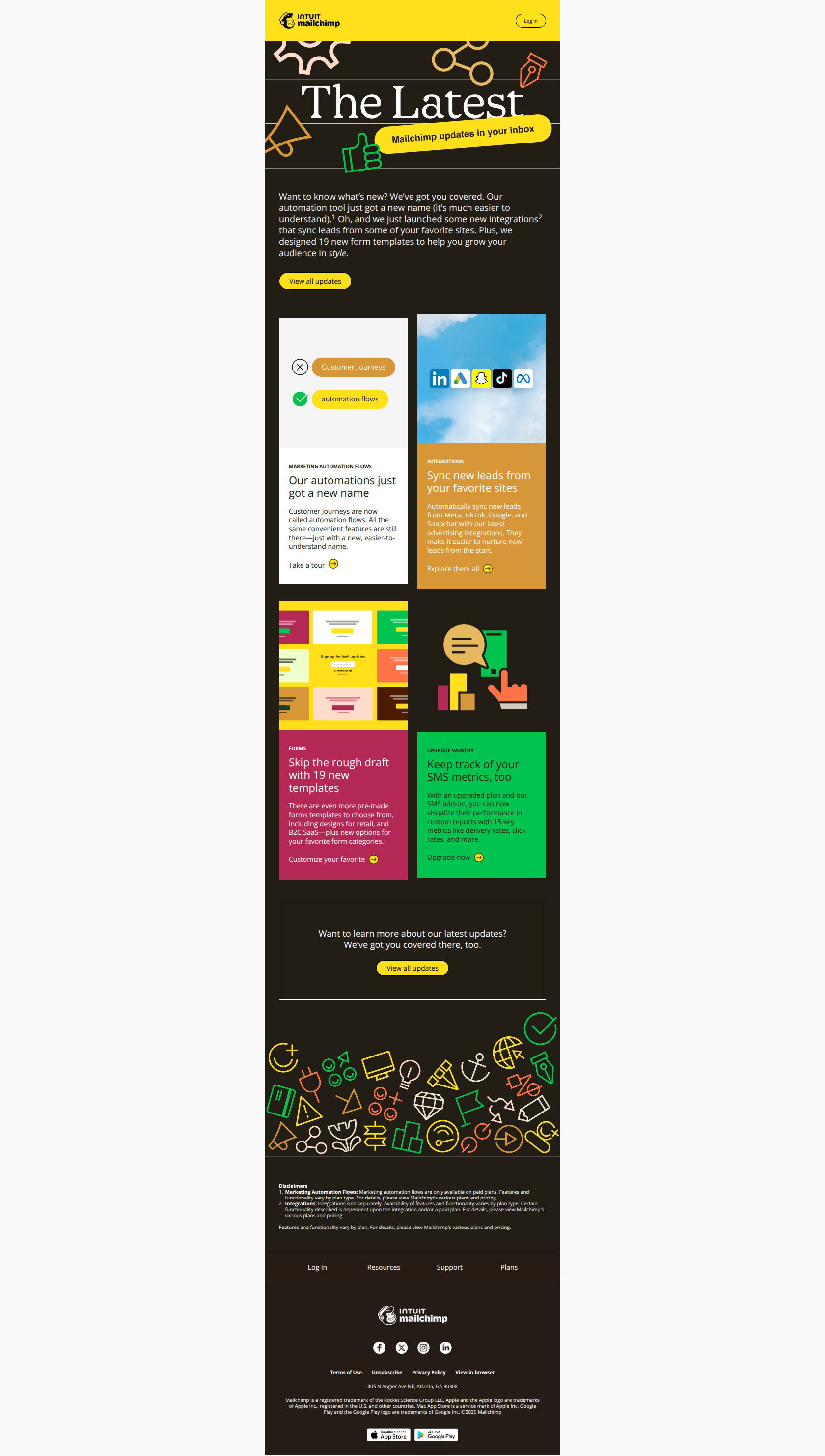 THE LATEST: Get closer to your contacts with these updates — email screenshot from MailChimp