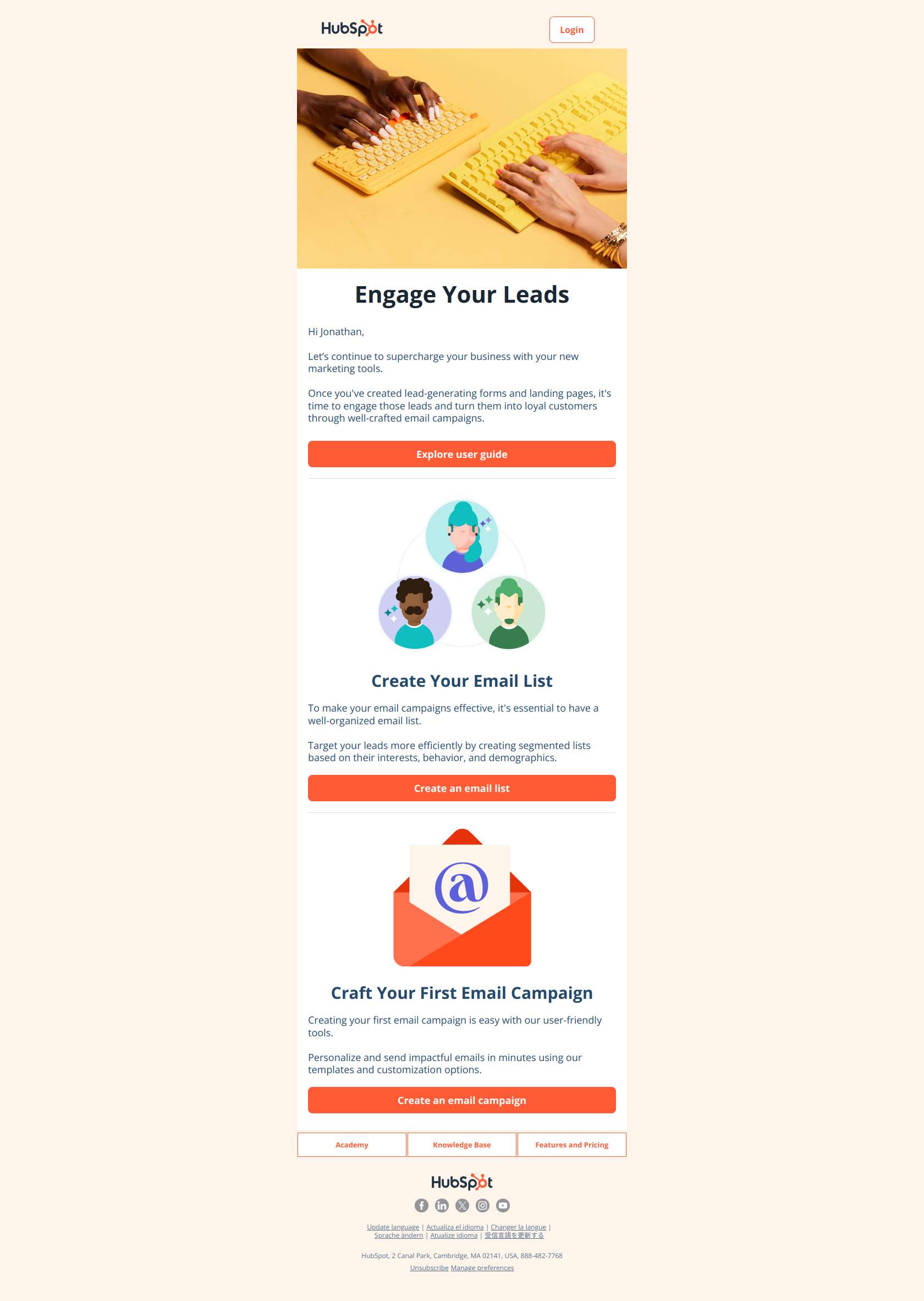 (Step 2) Convert leads into loyal customers with email marketing campaigns