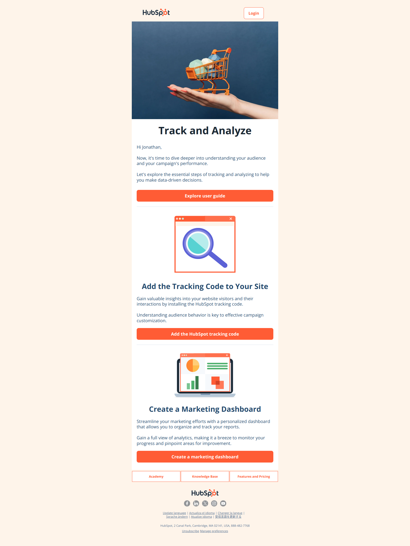 (Step 3) Gain insights and improve results with website tracking and marketing reports