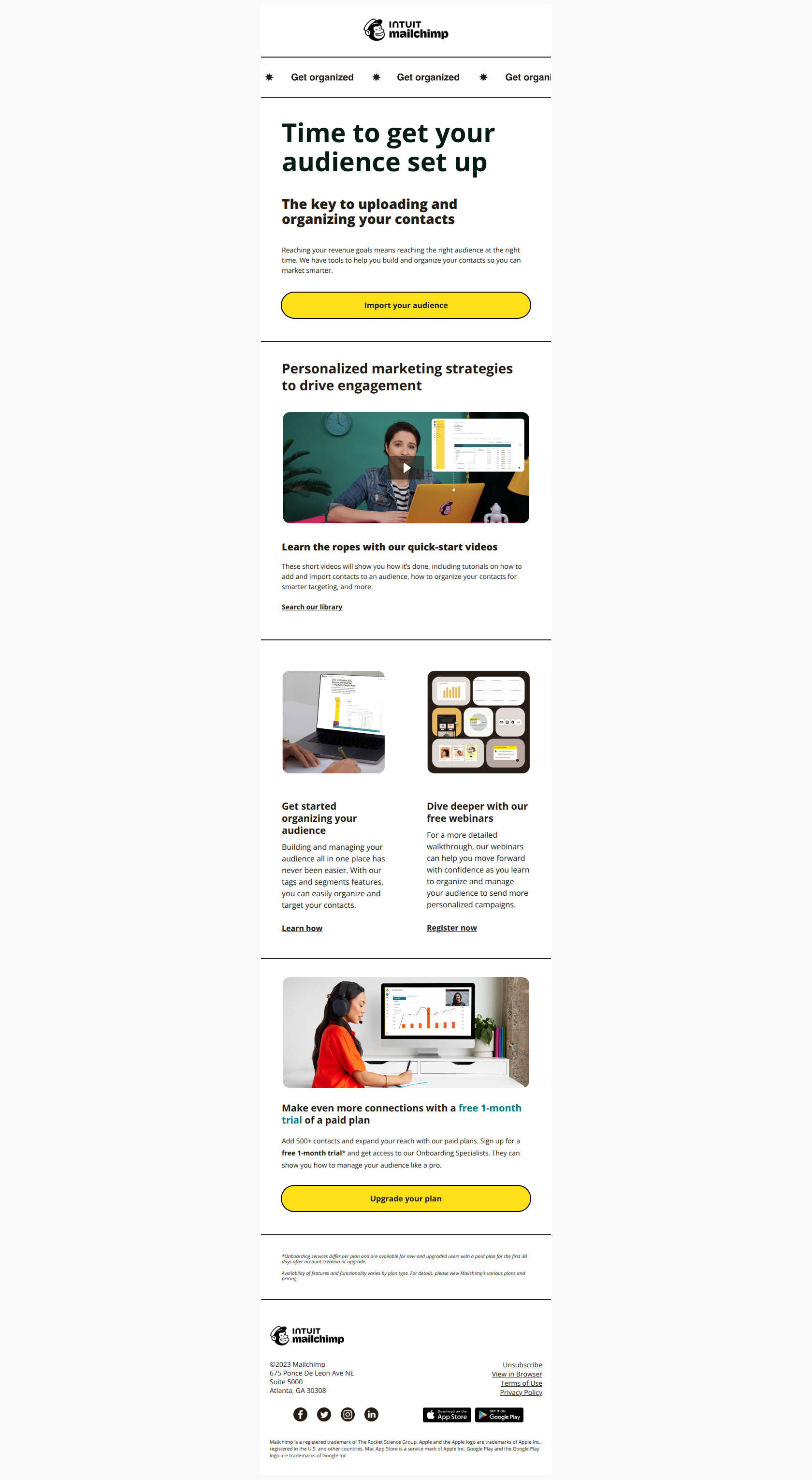 What you need to know about your audience — email screenshot from MailChimp