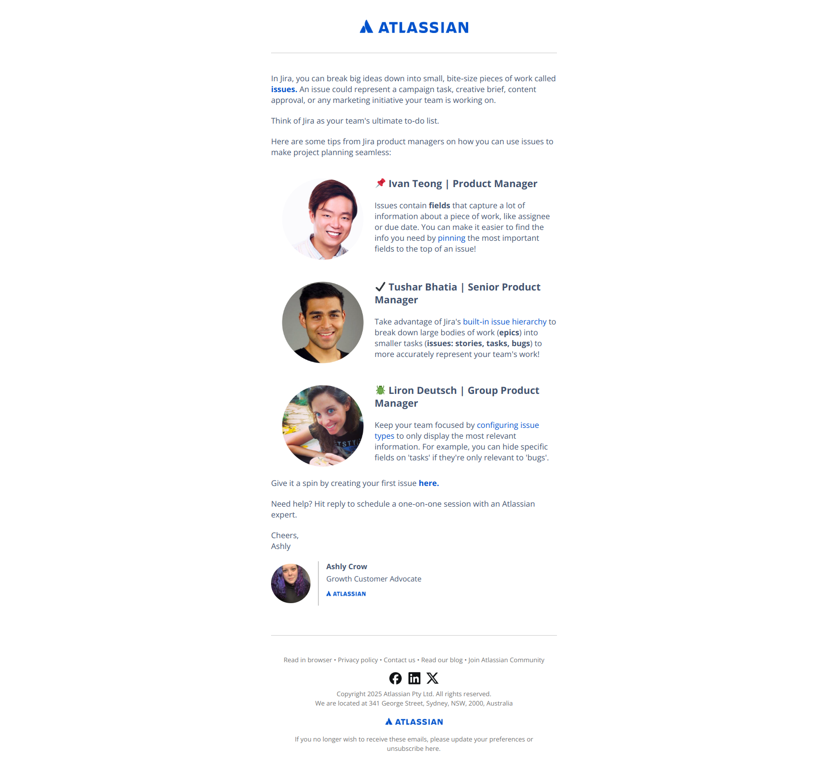 🗣️ Boost your campaign planning with Jira — email screenshot from Jira