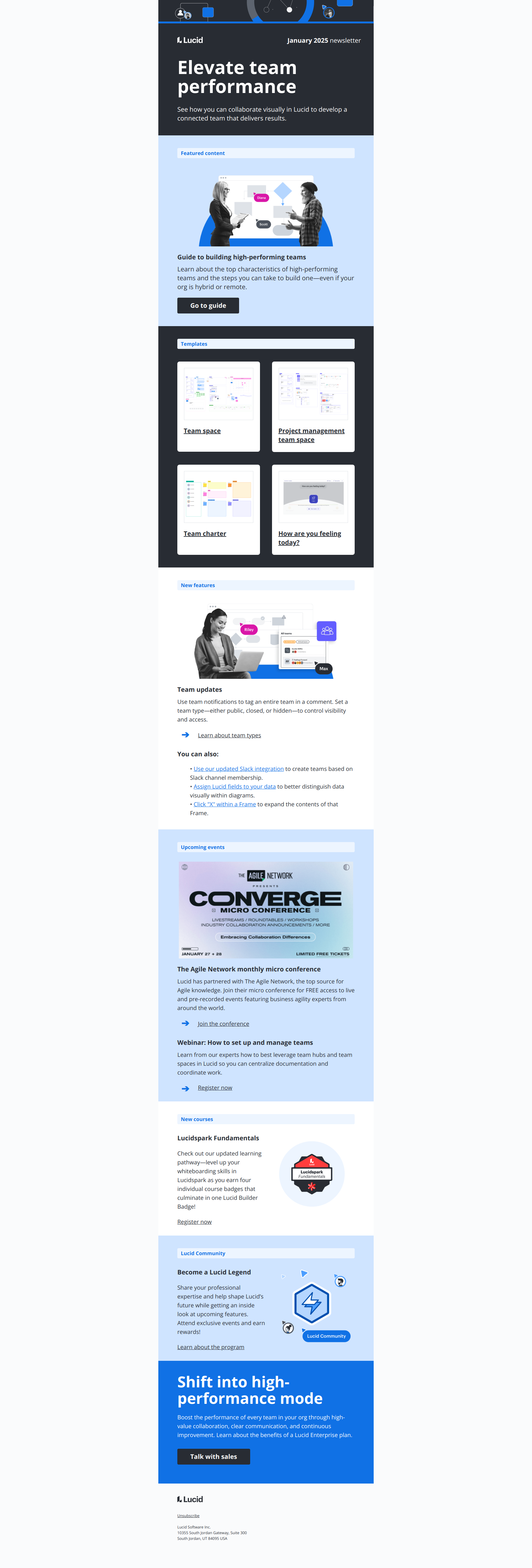 [Newsletter] Secrets of high-performing teams — email screenshot from Lucid