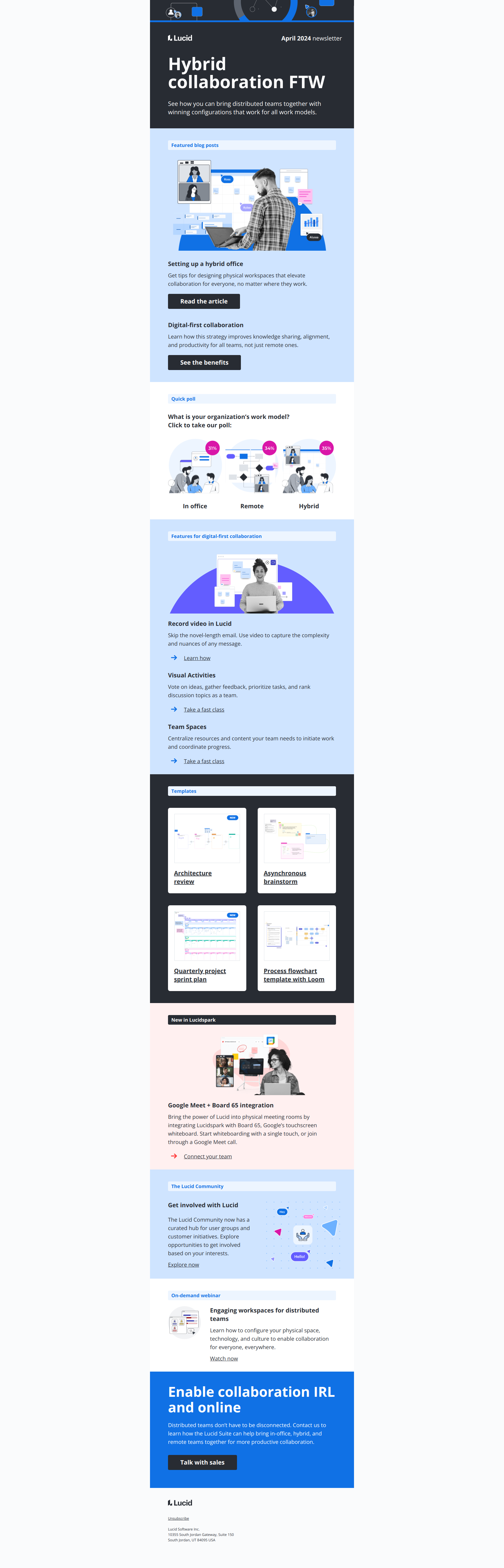 [Newsletter] No more FOMO for distributed teams — email screenshot from Lucid