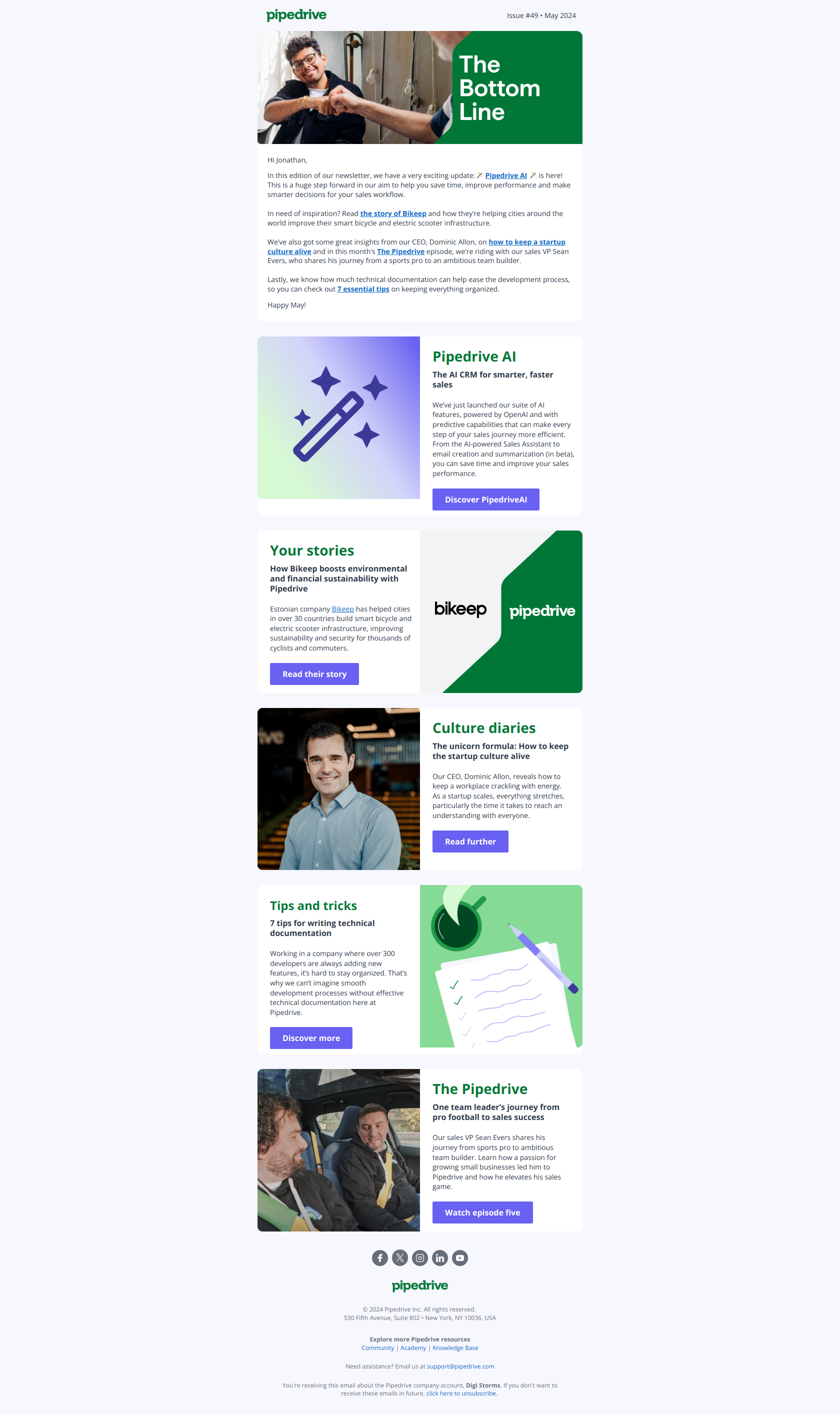 🪄 Pipedrive AI is here! — email screenshot from Pipedrive