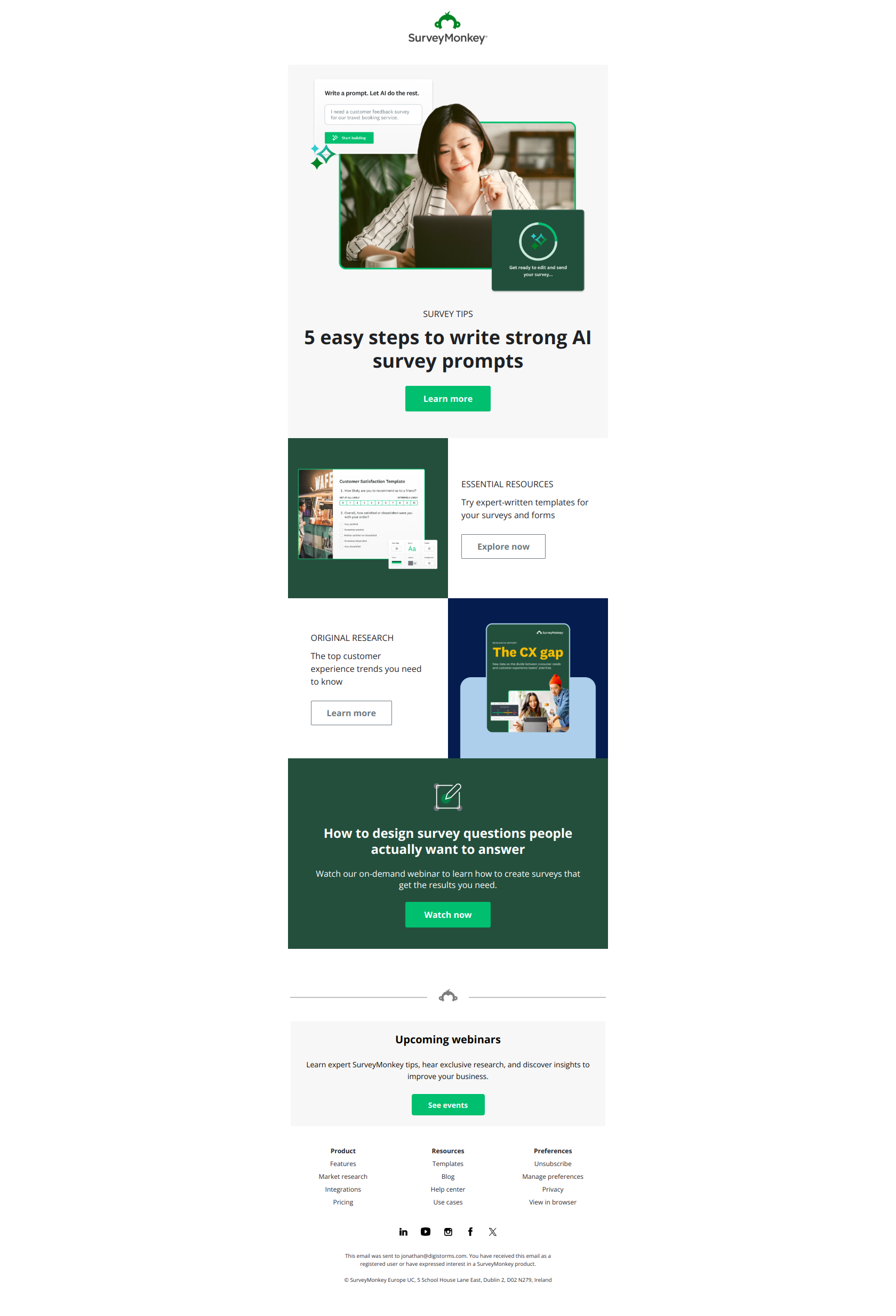 Newsletter: June 2025 — email screenshot from SurveyMonkey