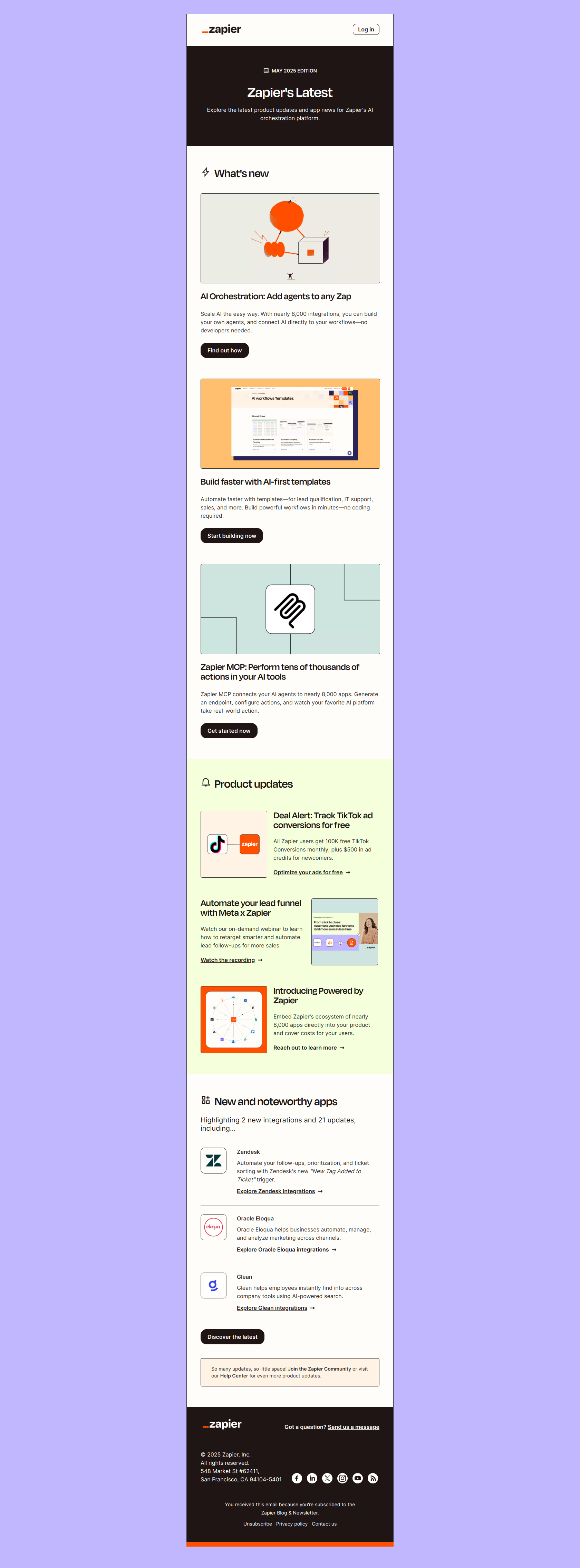 Transform your AI strategy with Zapier’s AI orchestration platform — email screenshot from Zapier