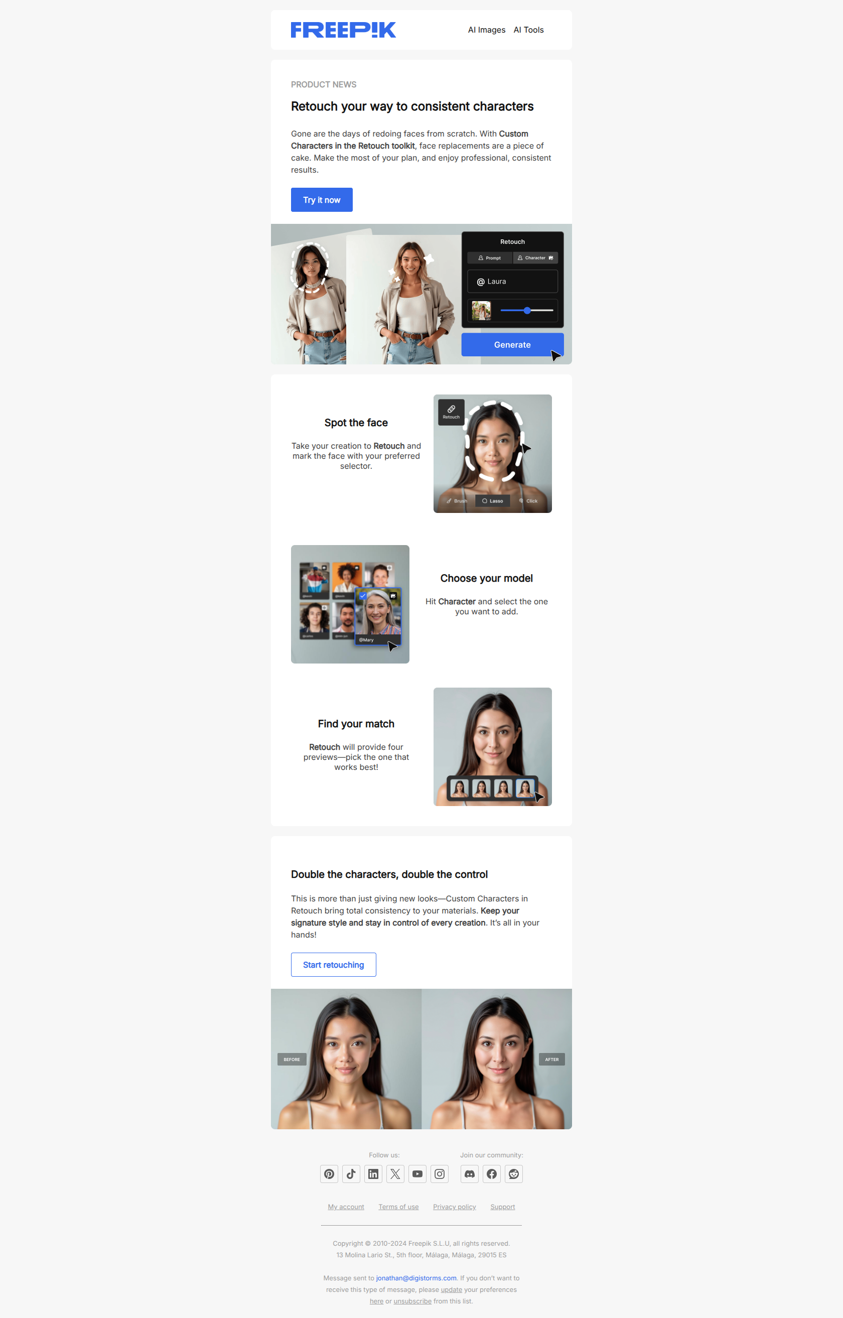 This is how to edit faces with ease — email screenshot from Freepik