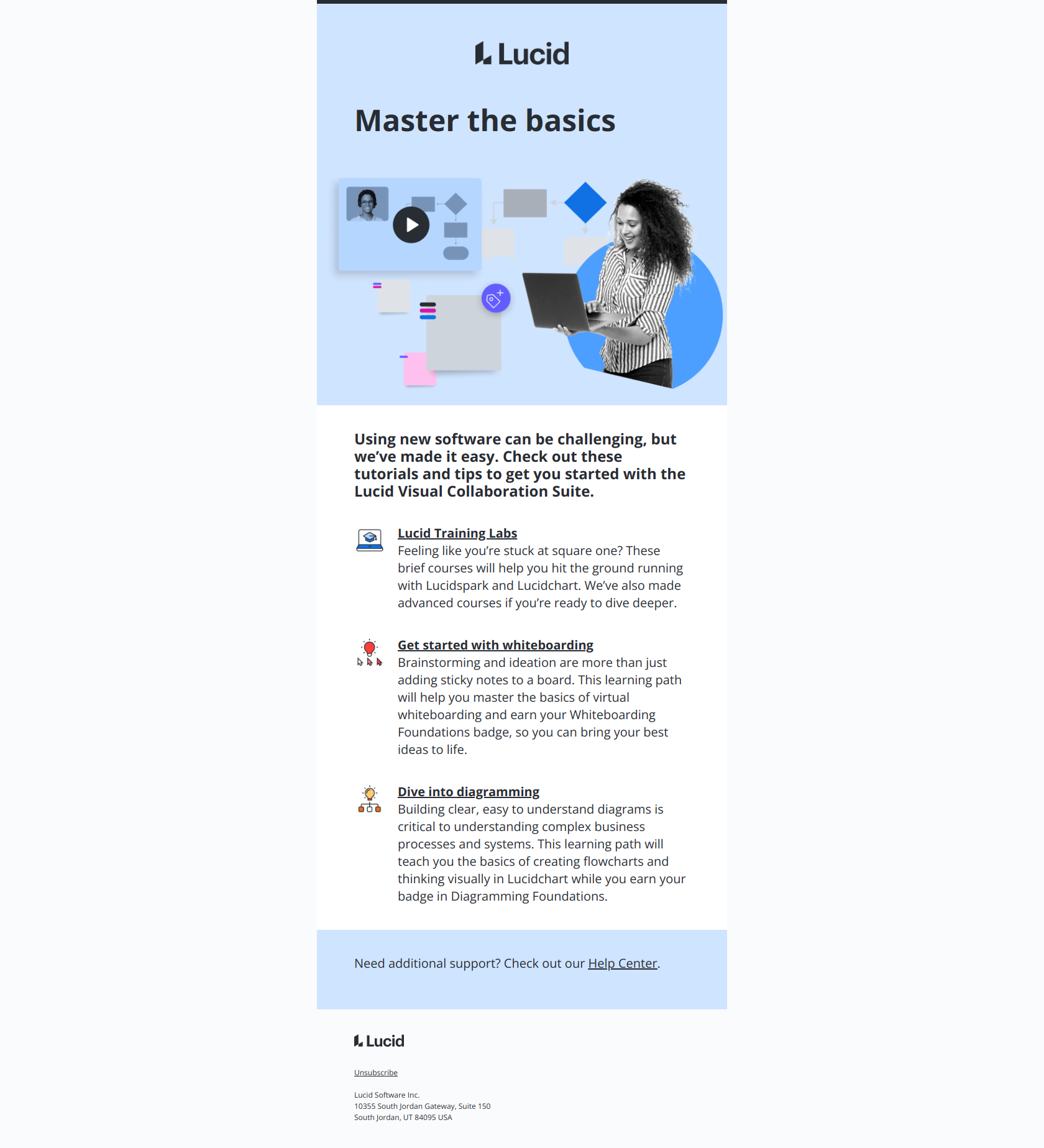 Start seeing and building the future — email screenshot from Lucid