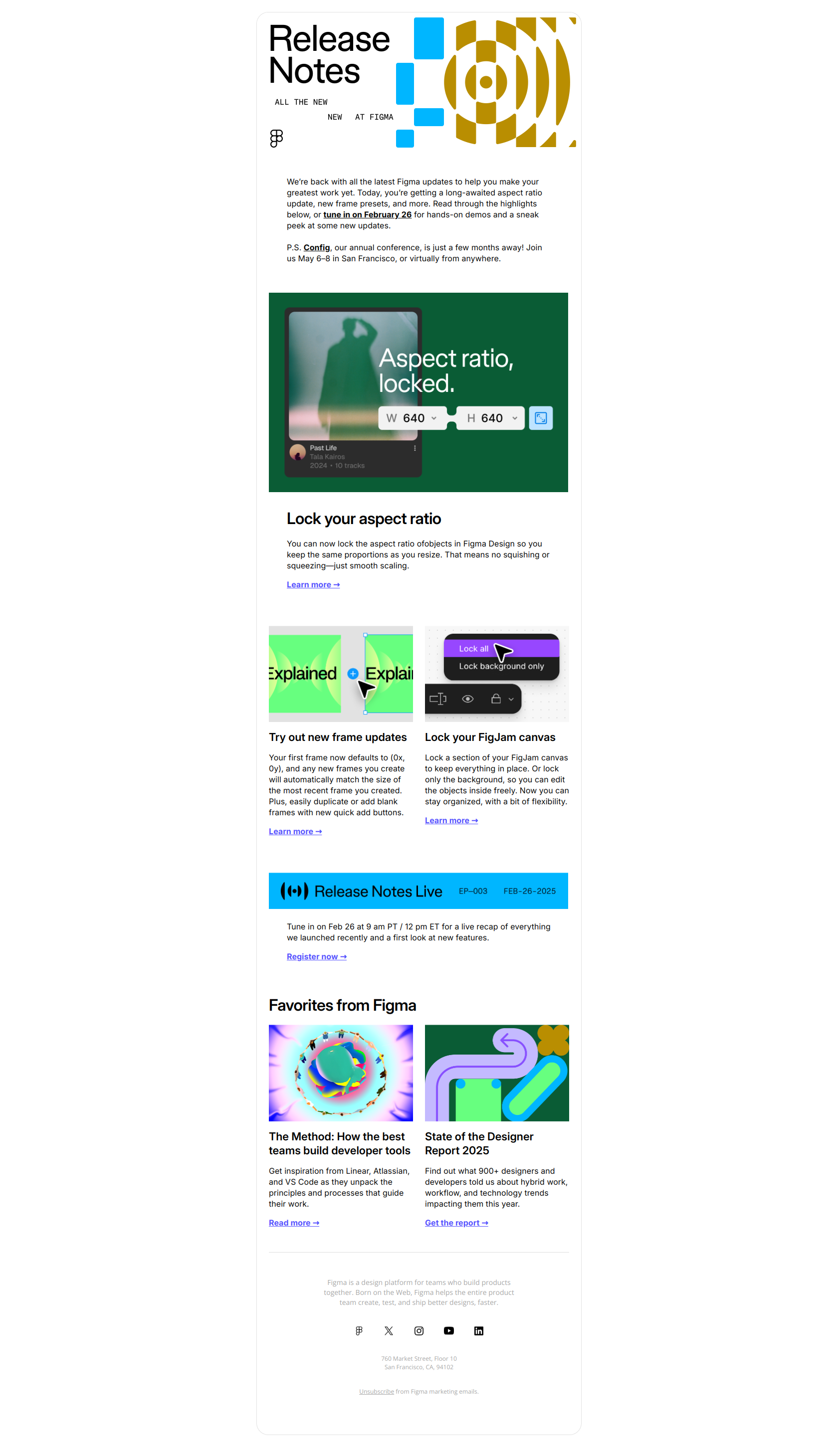 February Release Notes from Figma — email screenshot from Figma