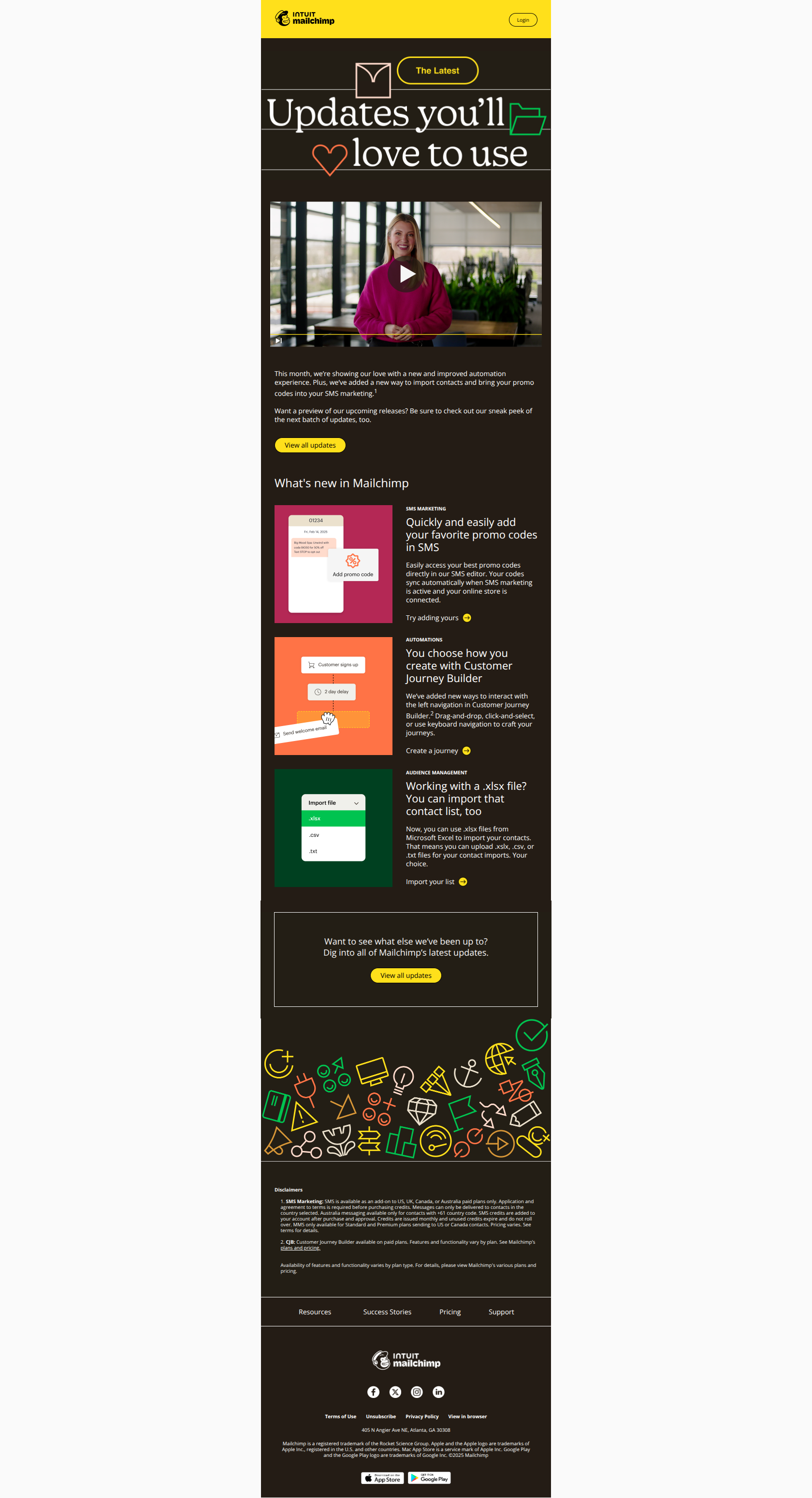 THE LATEST: Feel the love with these updates — email screenshot from MailChimp
