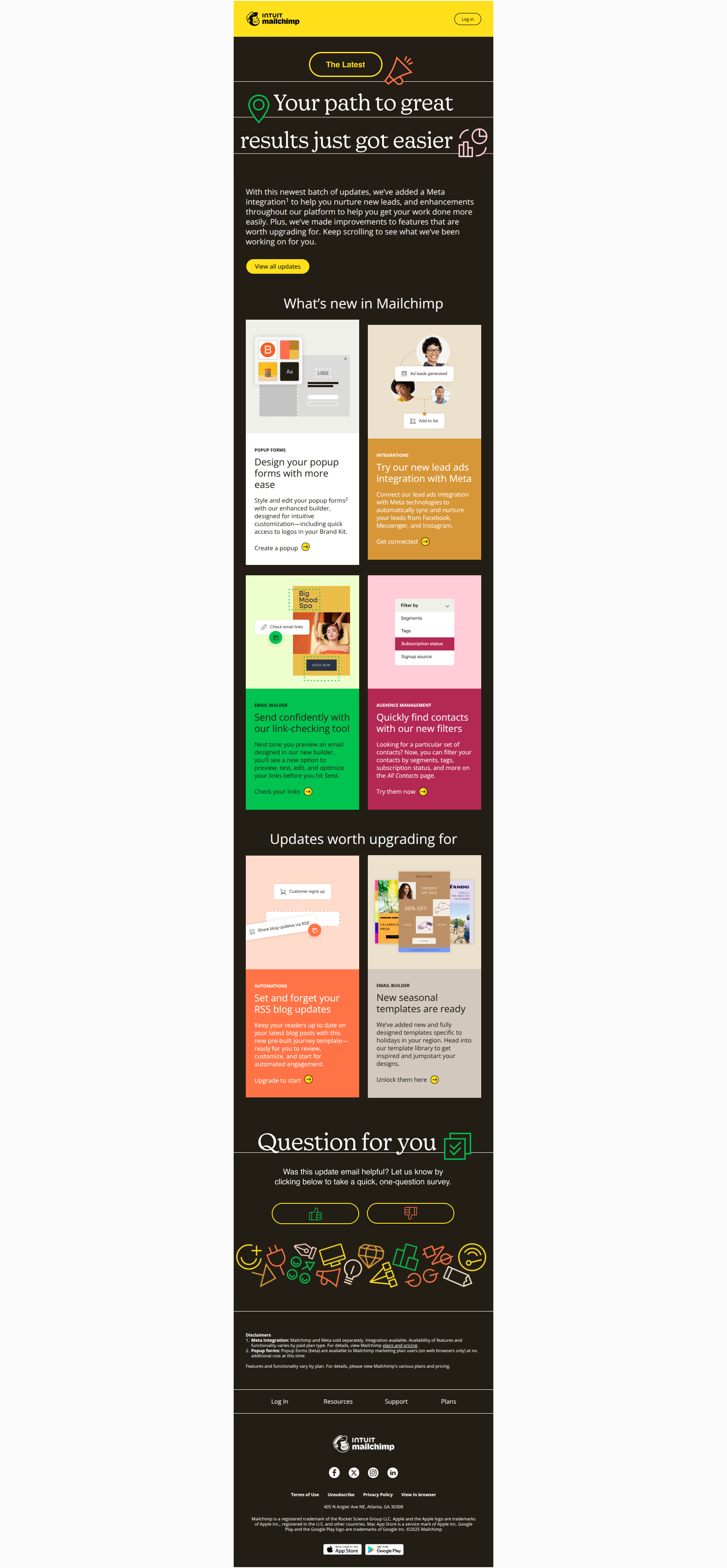 THE LATEST: Dive into our new integration, automation, and more — email screenshot from MailChimp
