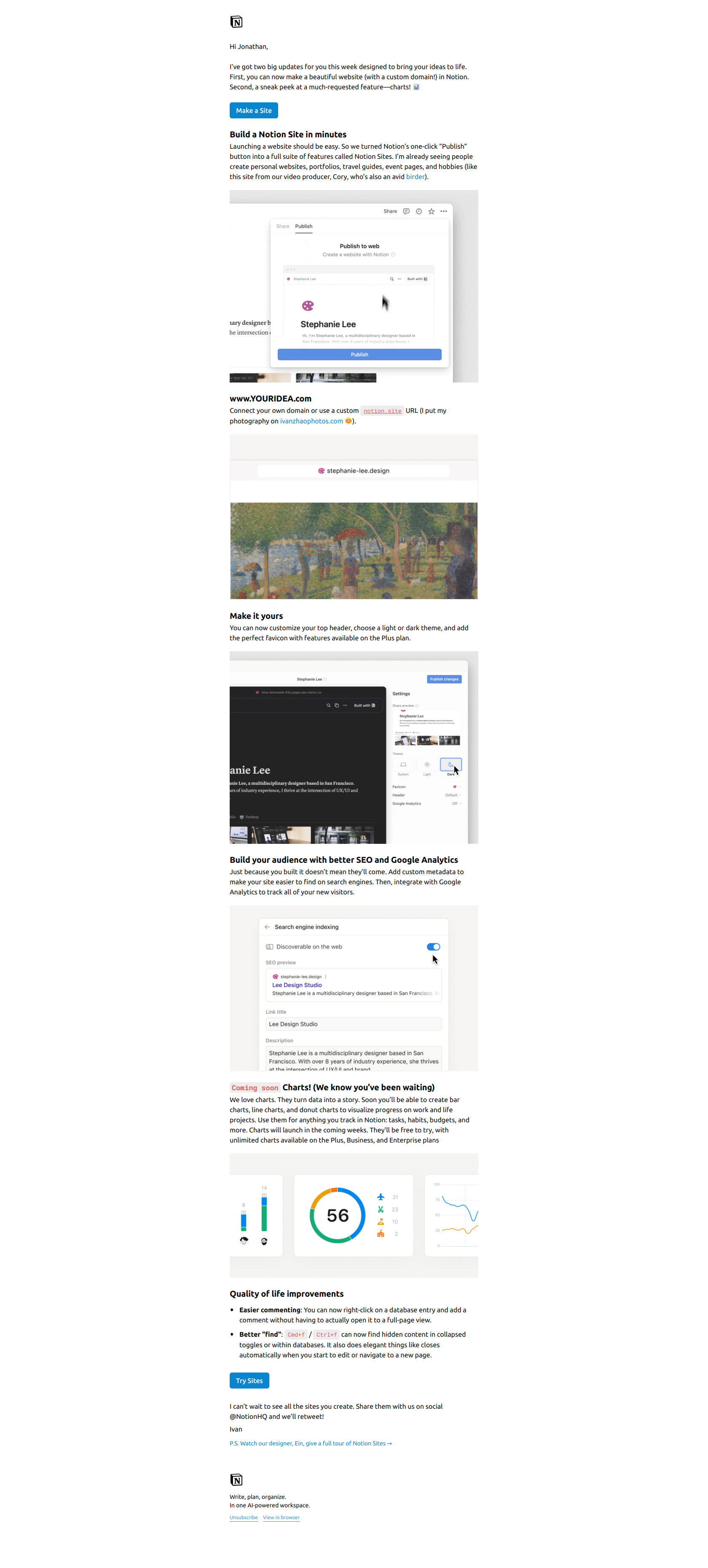 Notion 2.42 — email screenshot from Notion