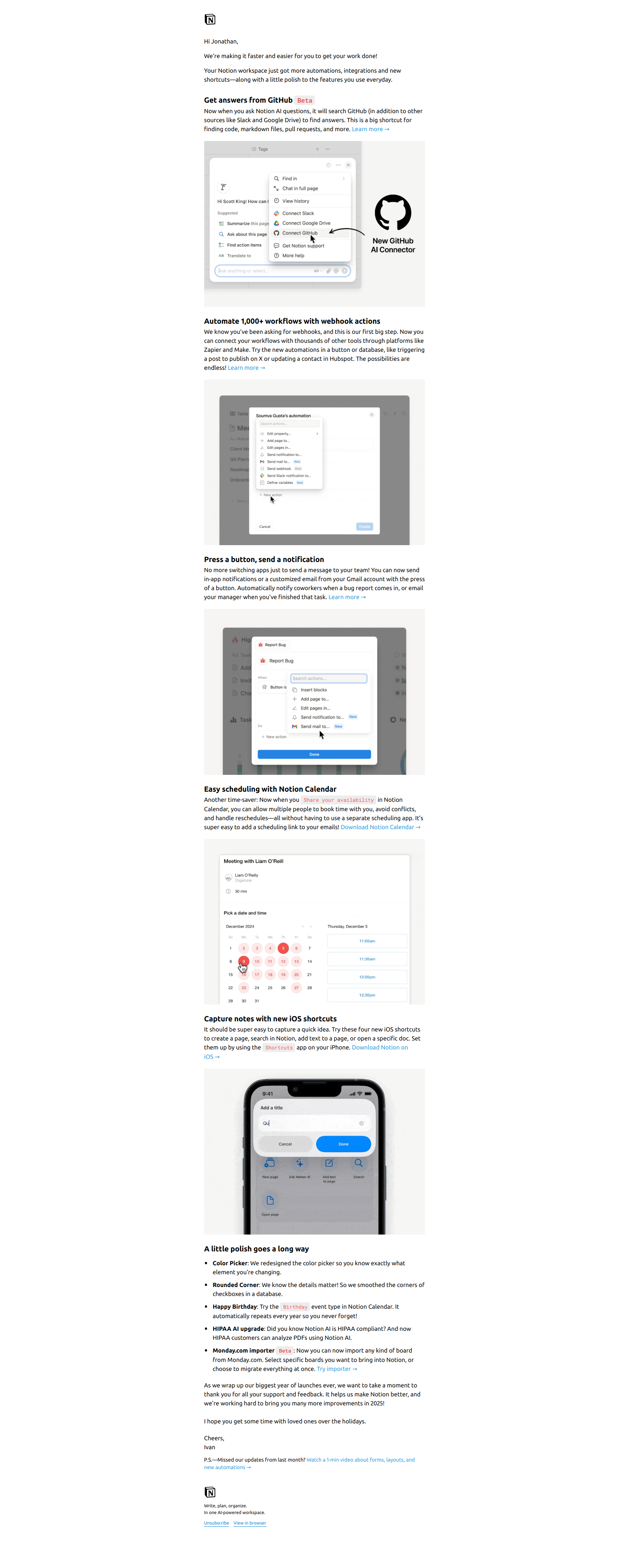 Notion 2.47 — email screenshot from Notion