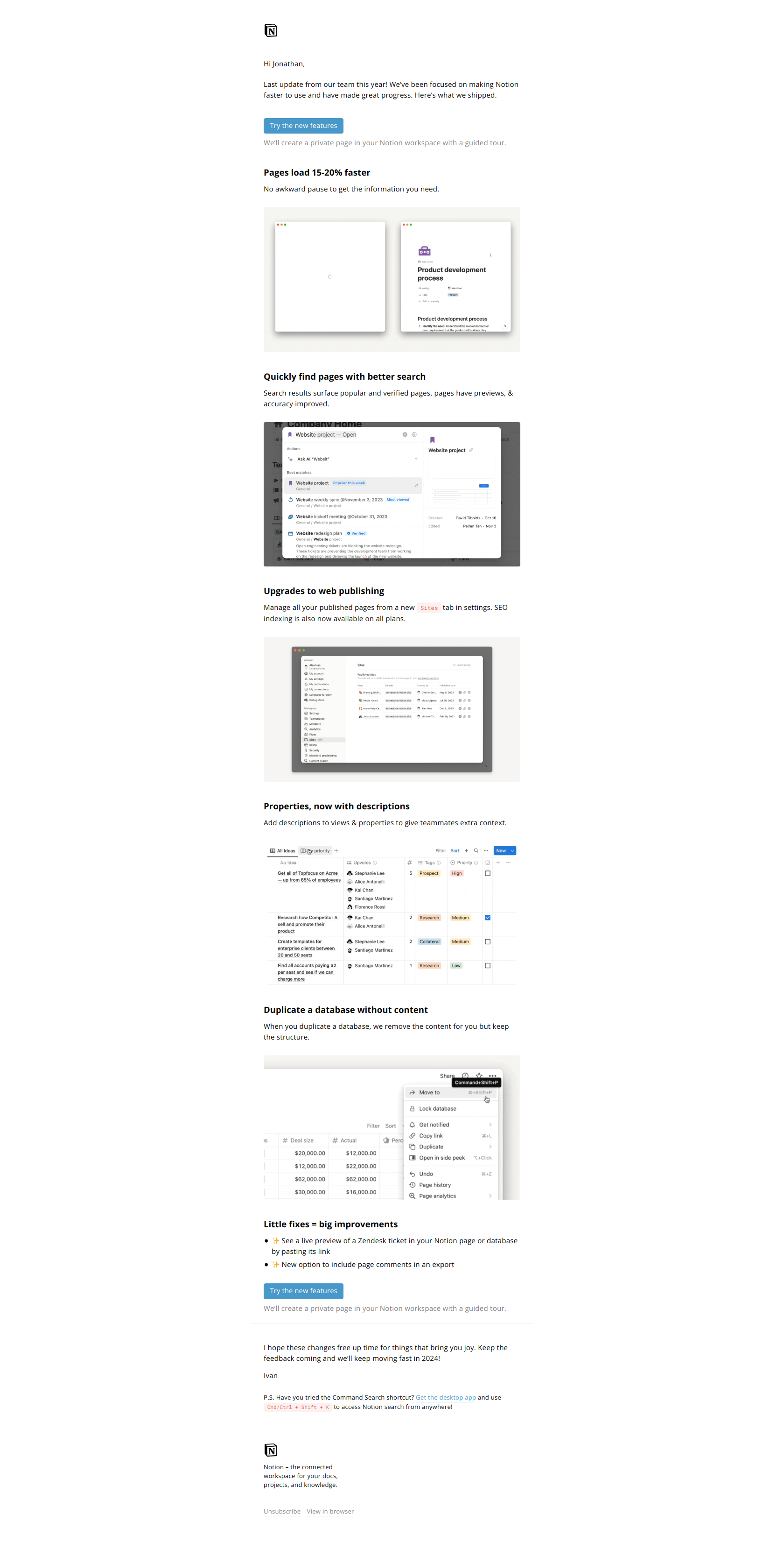 Notion 2.36 — email screenshot from Notion