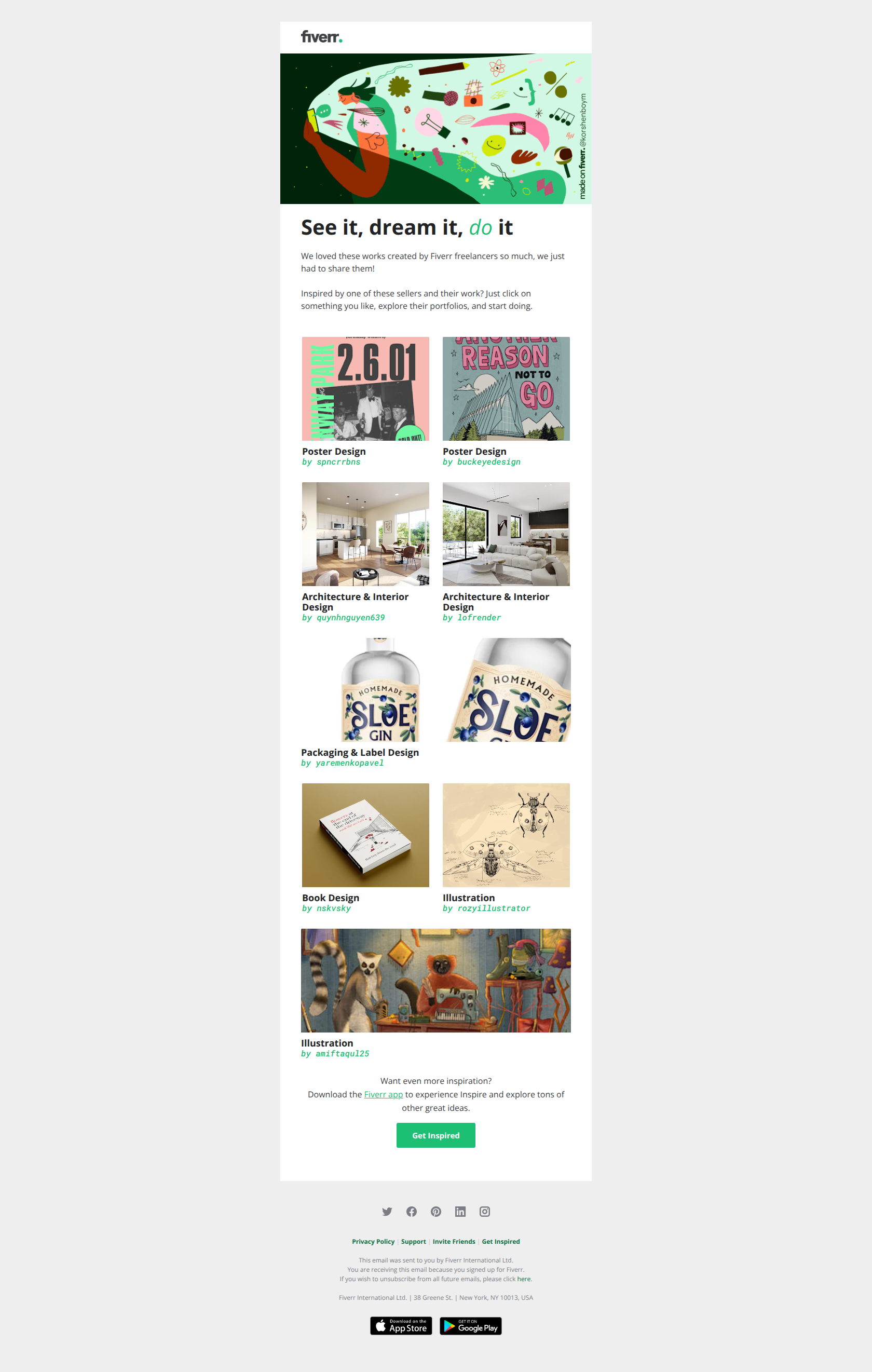 These made on Fiverr works are too good not to share — email screenshot from Fiverr