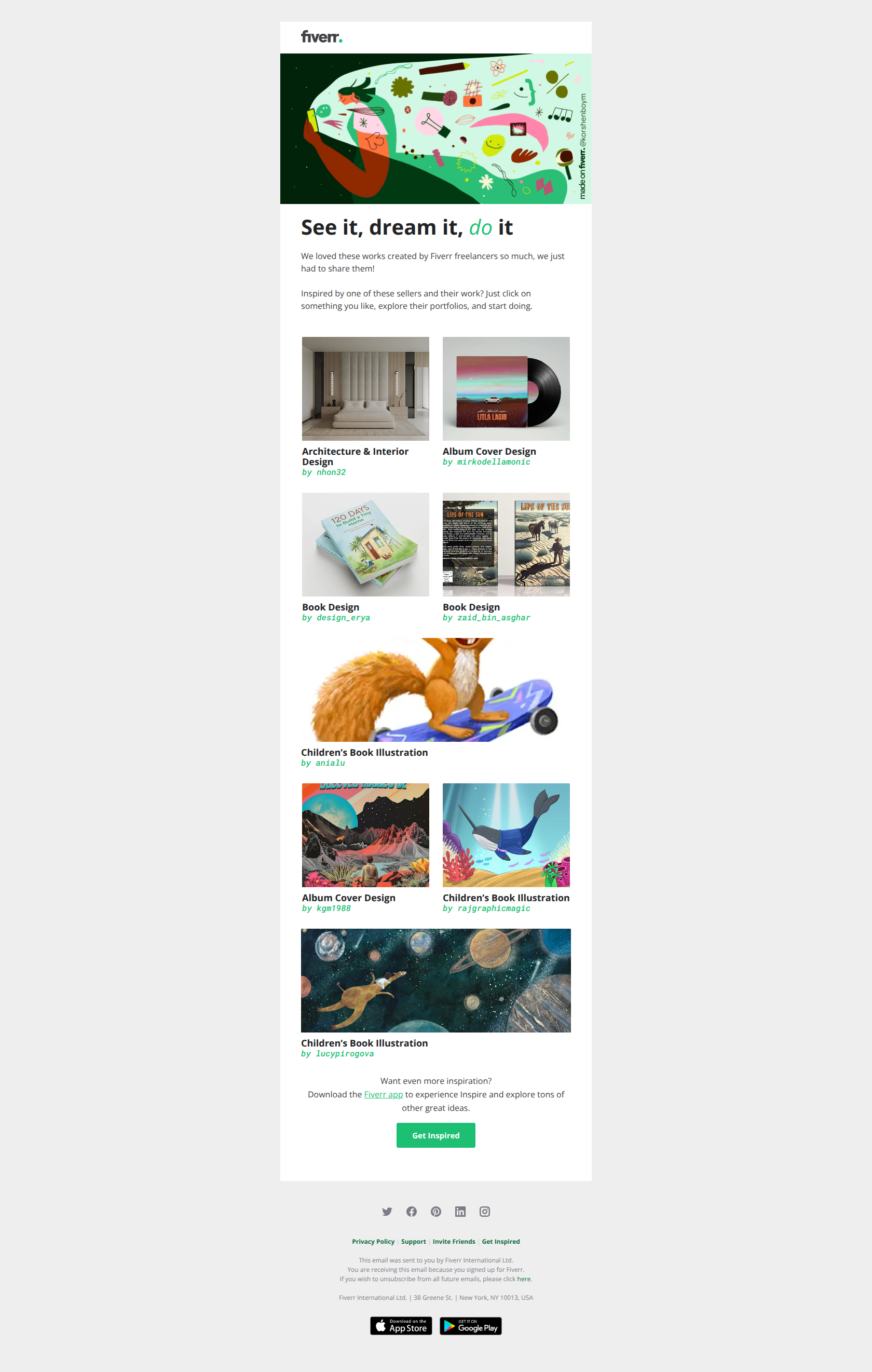 These made on Fiverr works are too good not to share — email screenshot from Fiverr
