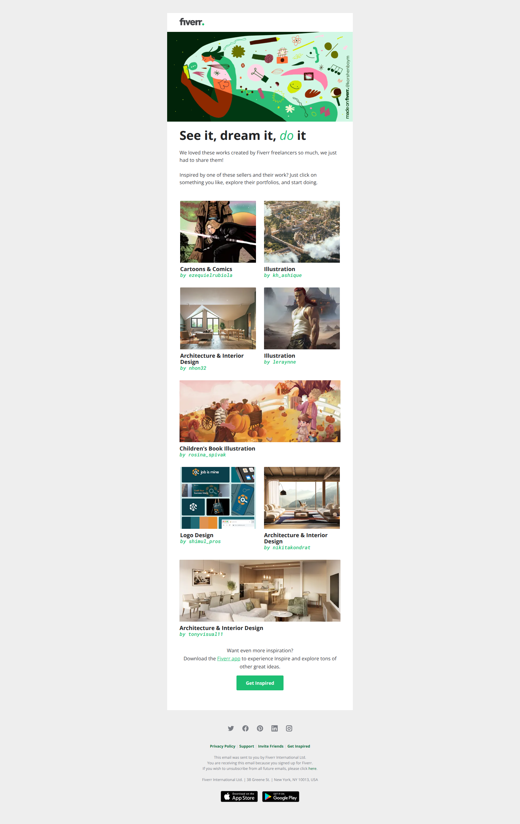 These made on Fiverr works are too good not to share — email screenshot from Fiverr