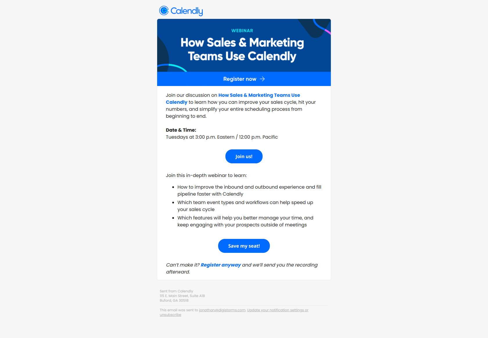 🚀 Explore the collaboration: How Sales & Marketing Teams Use Calendly — email screenshot from Calendly